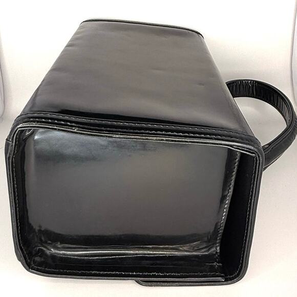 Versace Vintage Top Handle Patent Leather Tote with Gold Hardware - Picture 6 of 11